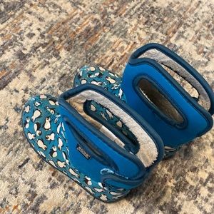 Boot with penguins on it